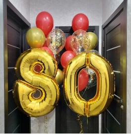 Композиция из шаров "80 лет"